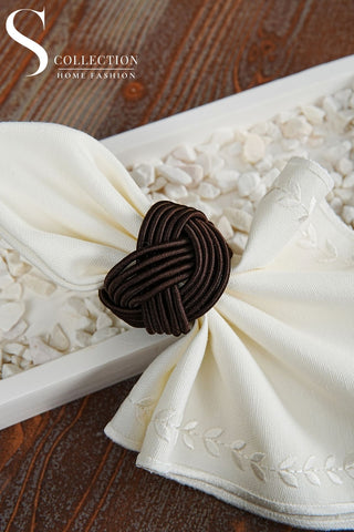 Exclusive Handmade Napkin Rings - Brown Colour