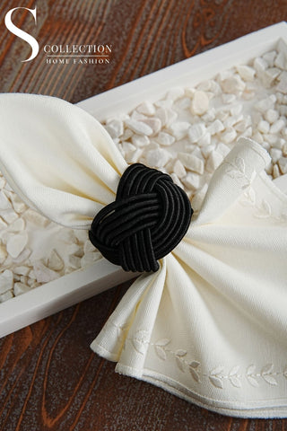 Exclusive Handmade Napkin Rings - Black Colour