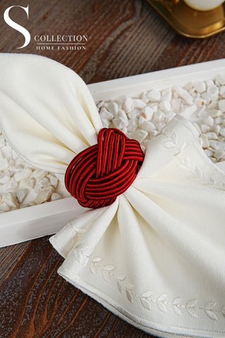 Exclusive Handmade Napkin Rings - Burgundy Colour