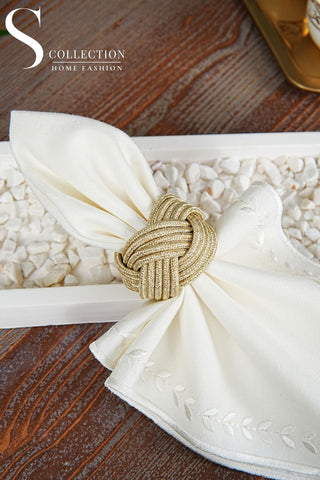 Exclusive Handmade Napkin Rings - Shine Gold Colour