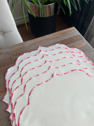   طقم مفارش أطباق - تصميم زيبرا - قماش مقاوم للماء - ١٢ شخص - تطريز زهرى 